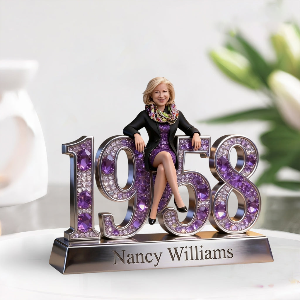 Personalized 70th Birthday Older Woman Custom Shaped Acrylic Plaque Gift For Her