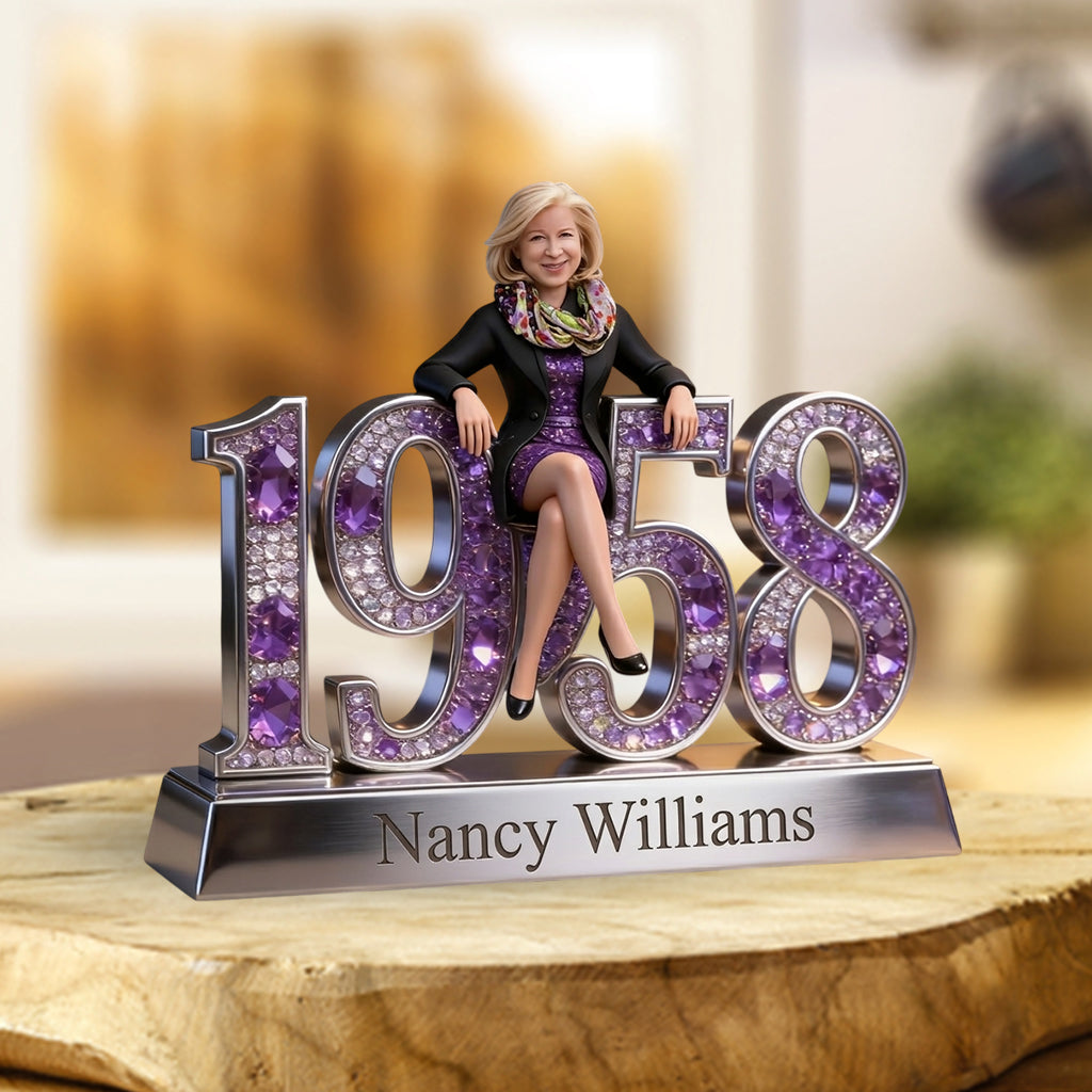 Personalized 50th Birthday Middle-Aged Woman Custom Shaped Acrylic Plaque Gift For Her