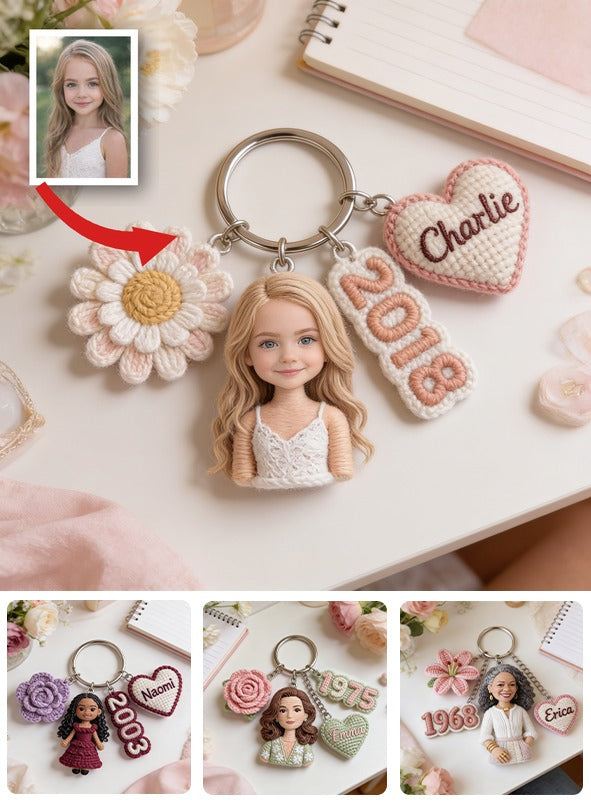 Porte-clés d'anniversaire personnalisé pour petite fille, cadeau sur mesure pour fille, petite-fille, nièce