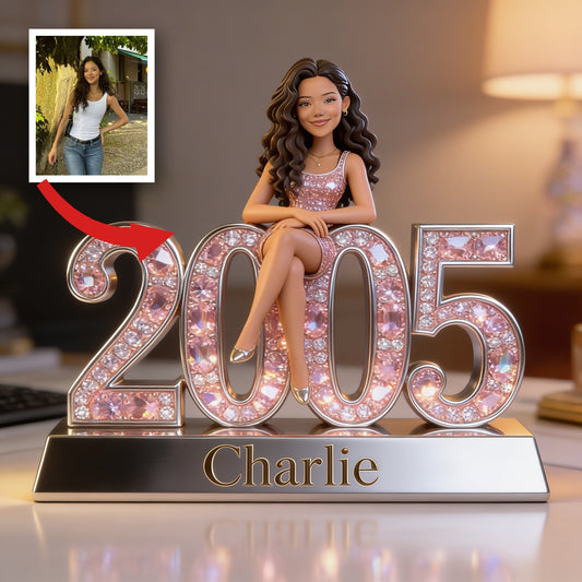 Personalized 25th Birthday Latina Woman Custom Shaped Acrylic Plaque Gift For Her