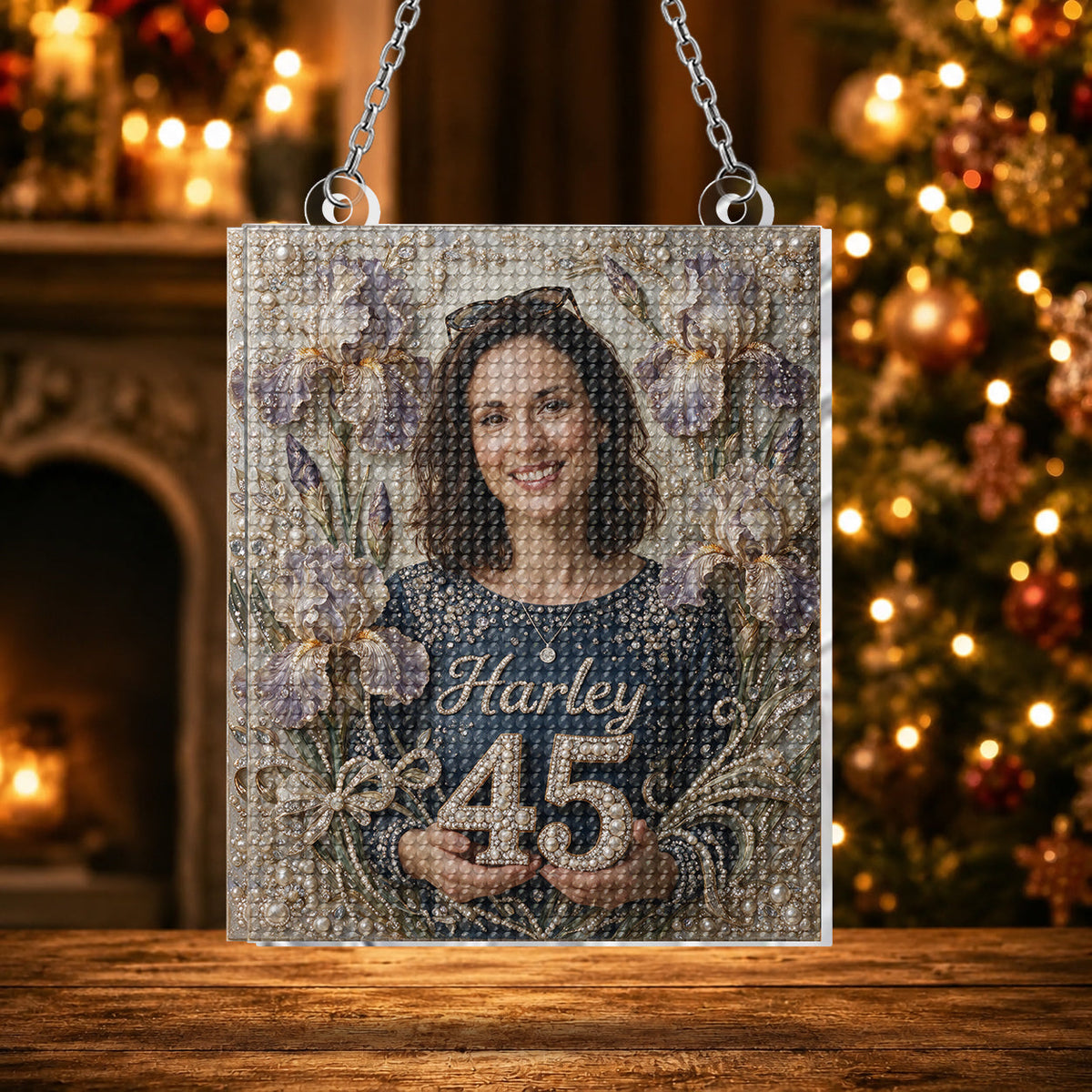 Personalized 25th Birthday Woman Diamond Painting Ornament Kit Gift for Her