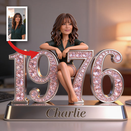 Personalized 50th Birthday Middle-Aged Latina Woman Custom Shaped Acrylic Plaque Gift For Her