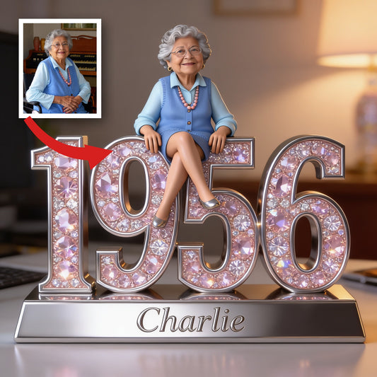 Personalized 70th Birthday Older Latina Woman Custom Shaped Acrylic Plaque Gift For Her