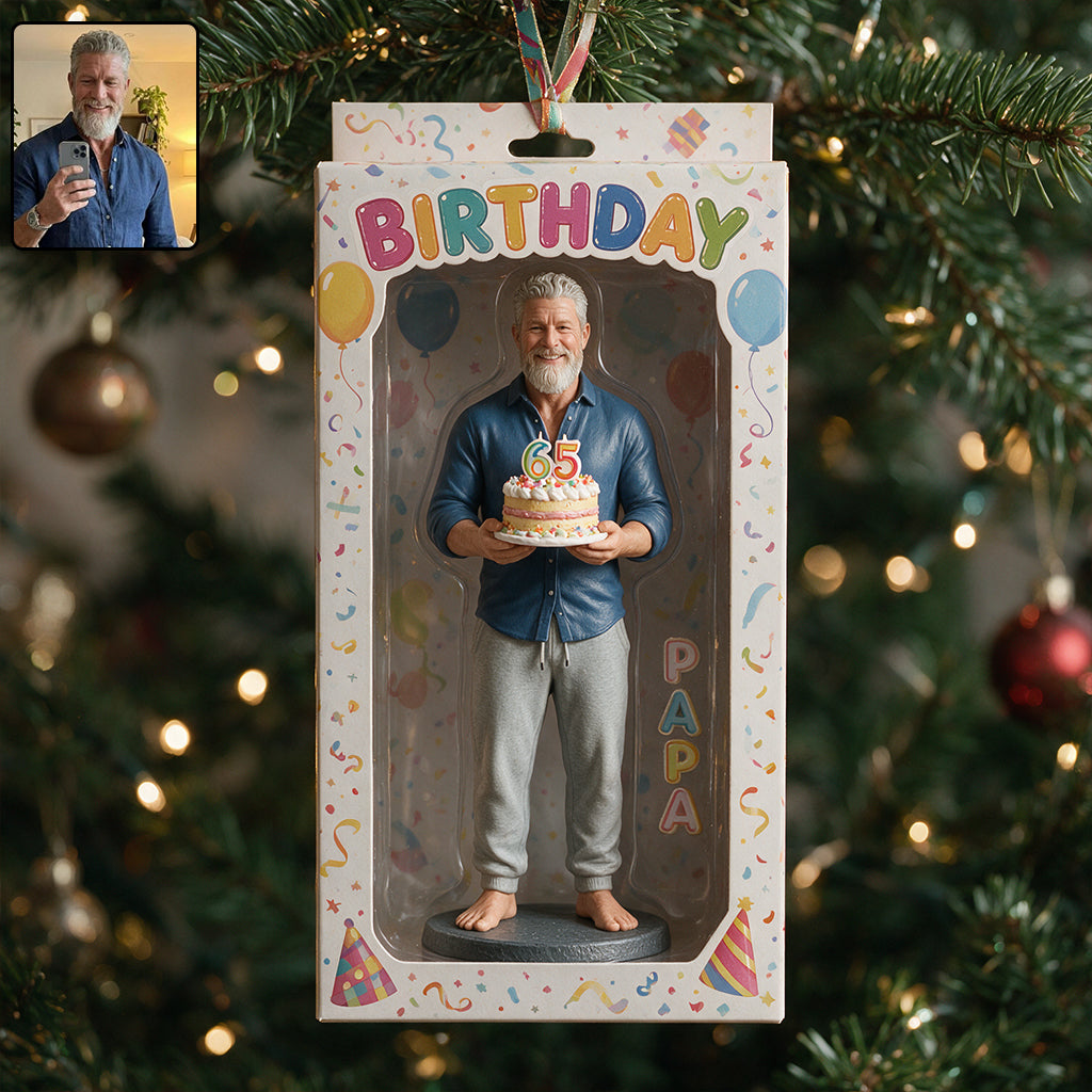 Personalized 45th Birthday Middle-Aged Latino Man Ornament Gift for Dad Husband Grandpa