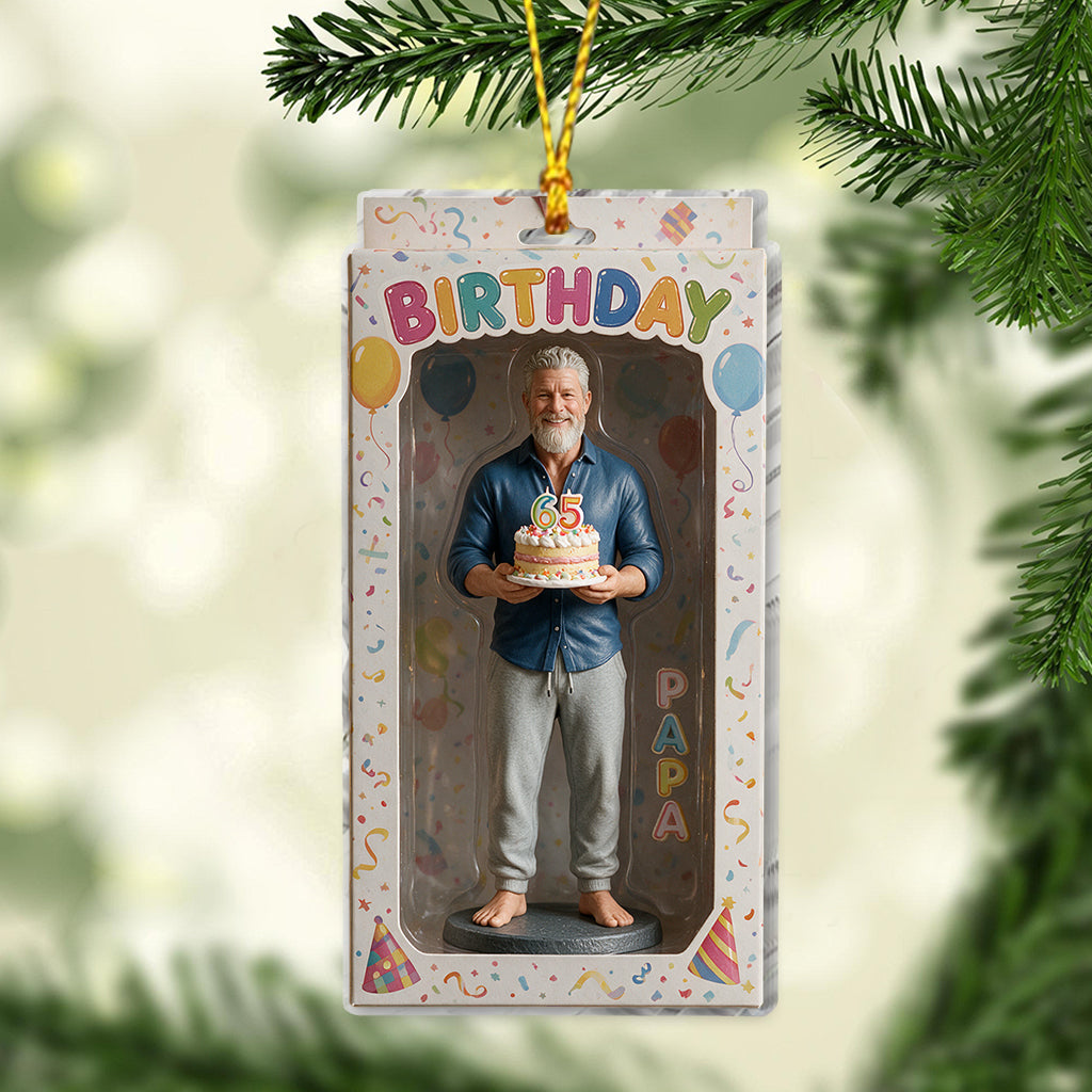 Personalized 70th Birthday Older Latino Man Ornament Gift for Dad Grandpa Husband
