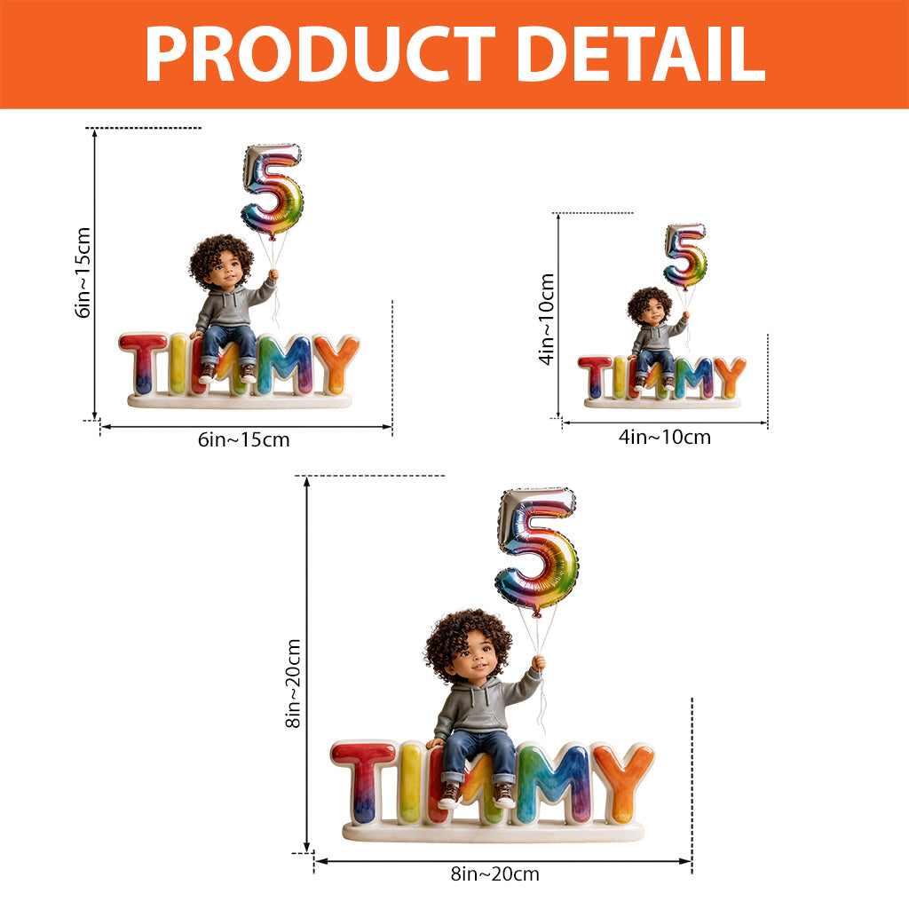 Personalized Birthday Little Boy Custom Shaped Acrylic Plaque Kids Gift