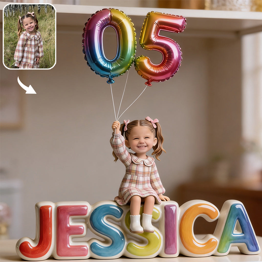 Personalized 45th Birthday Middle-Aged Black Woman Custom Shaped Acrylic Plaque