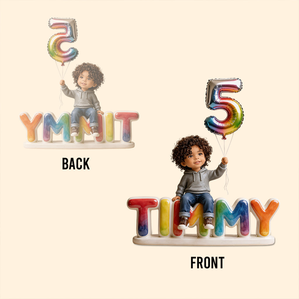 Personalized 45th Birthday Middle-Aged Black Woman Custom Shaped Acrylic Plaque