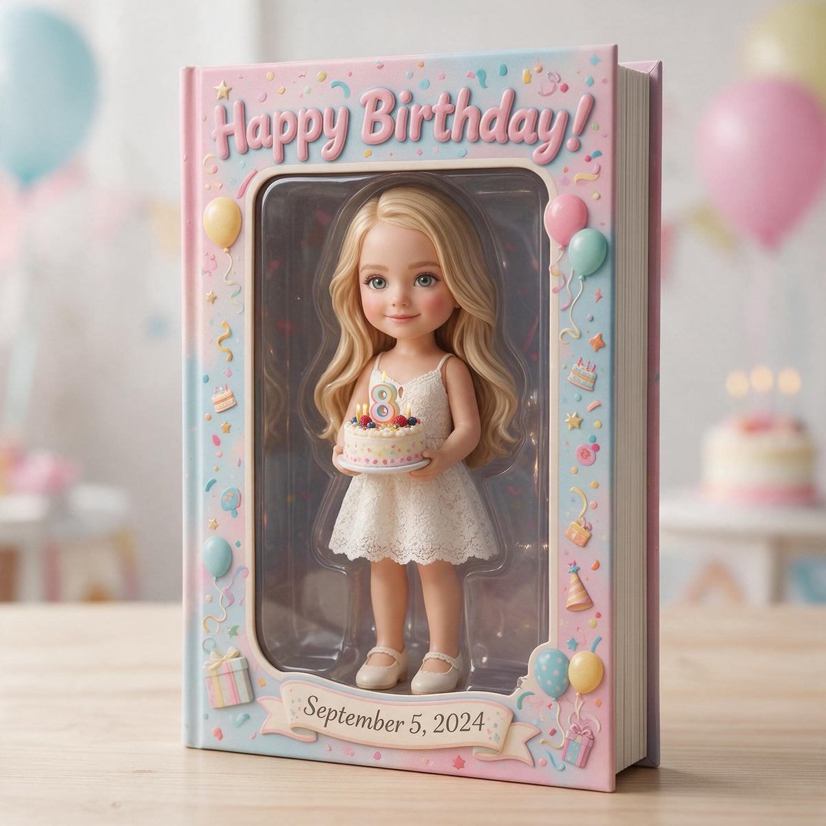 Personalized 8th Birthday Little Girl Leather Journal Gift for Daughter Granddaughter Niece