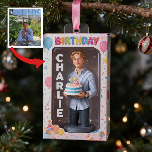 Personalized 25th Birthday Man Ornament - Gift For Him
