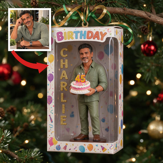 Personalized 45th Birthday Middle-Aged Latino Man Ornament Gift for Dad Husband Grandpa