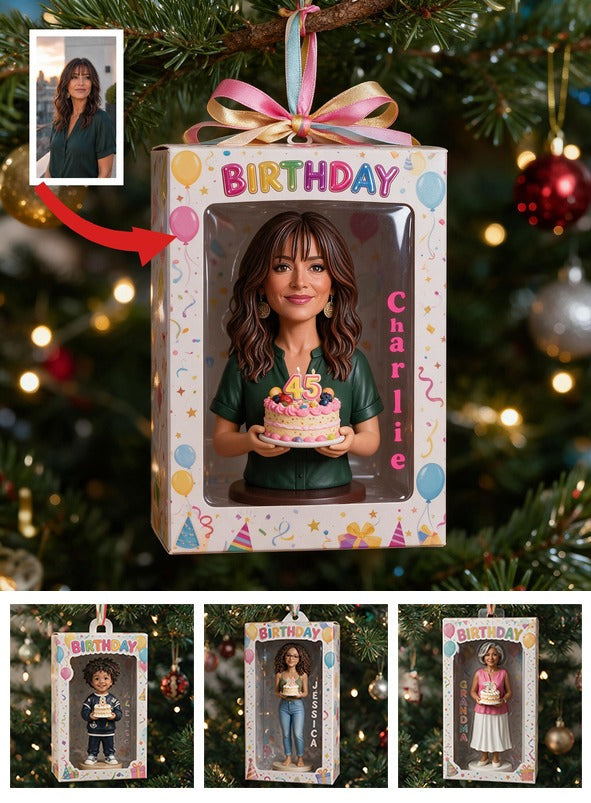 Personalized 45th Birthday Middle-Aged Latina Woman Keepsake Ornament
