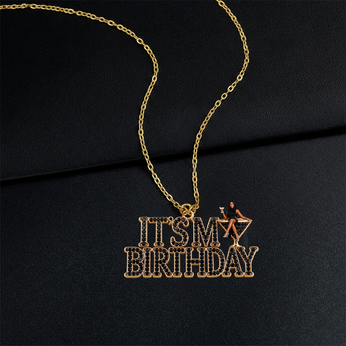 Personalized Birthday Latina Little Girl Pendant Necklace & Stud Earrings Gift Set