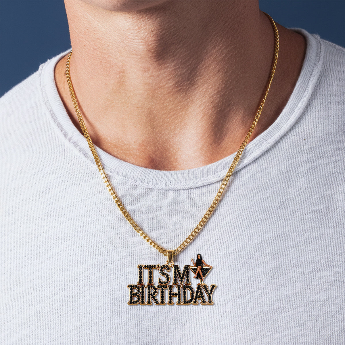 Personalized 70th Birthday Older Woman Pendant Necklace & Stud Earrings Set
