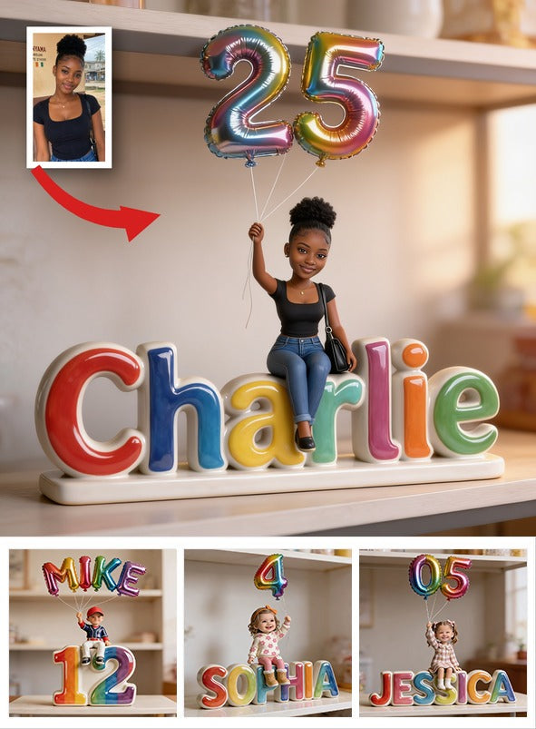 Personalized 25th Birthday Black Woman Custom Shaped Acrylic Plaque Gift