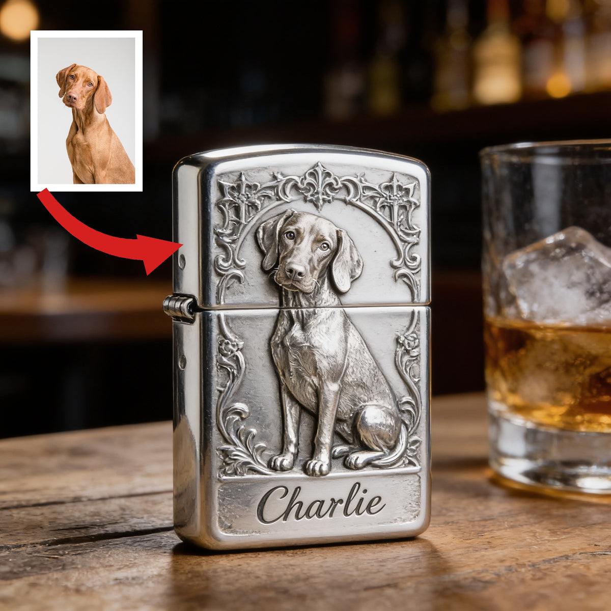 Personalized Vizsla 2010-2024 Pet Lighter Dog Lover Gift