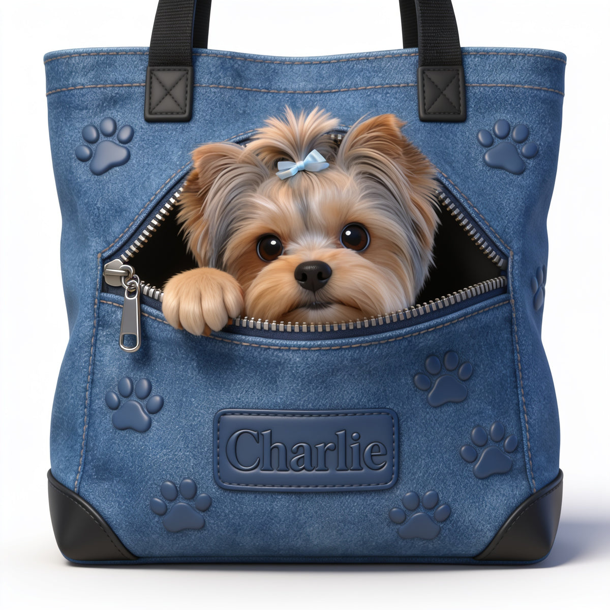 Personalized Yorkshire Terrier Tote Bag Custom Pet Dog Lover Gift