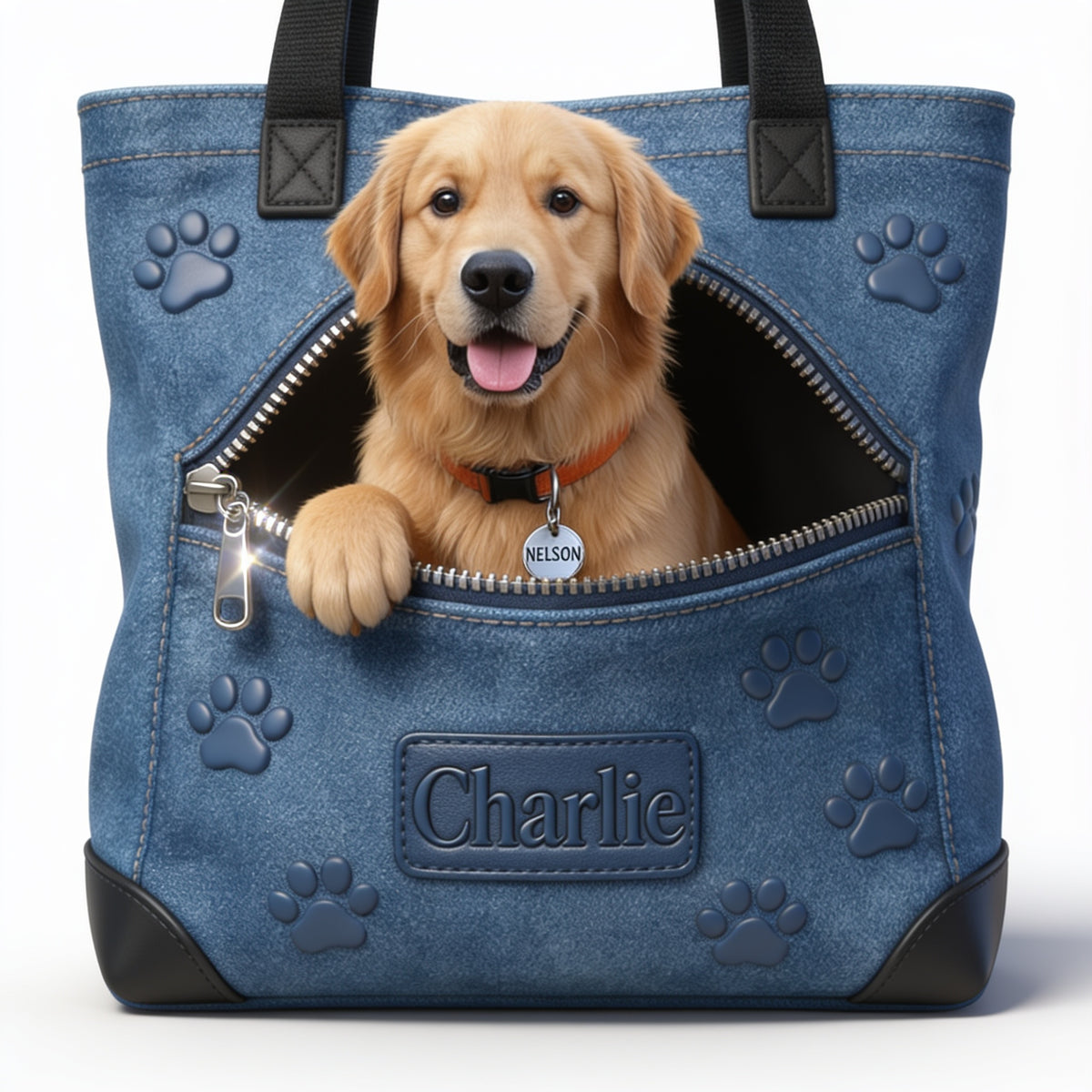 Personalized Golden Retriever Tote Bag Dog Lover Gift