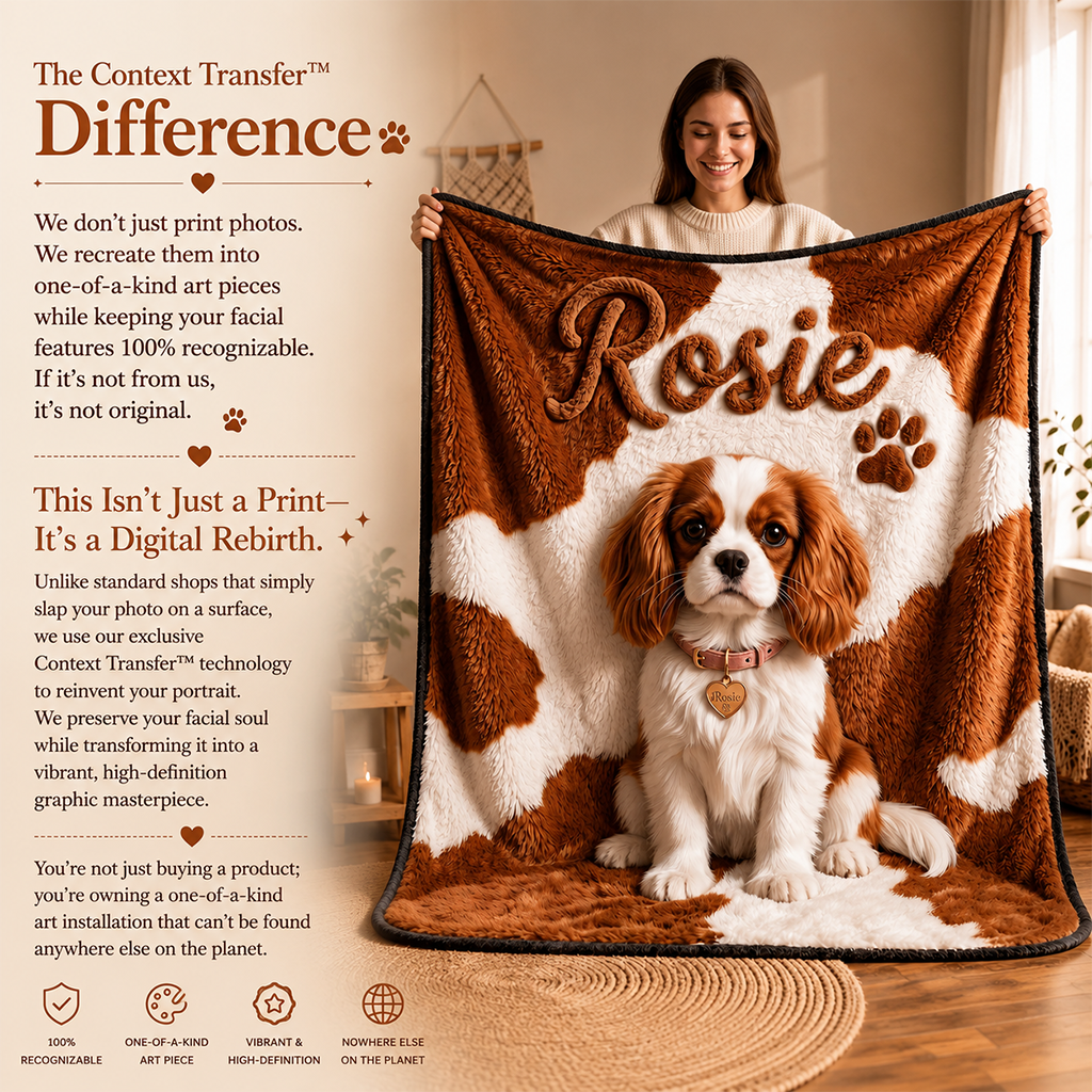 Personalized Fawn and White Chihuahua Puppy Pet Blanket Dog Owner Gift