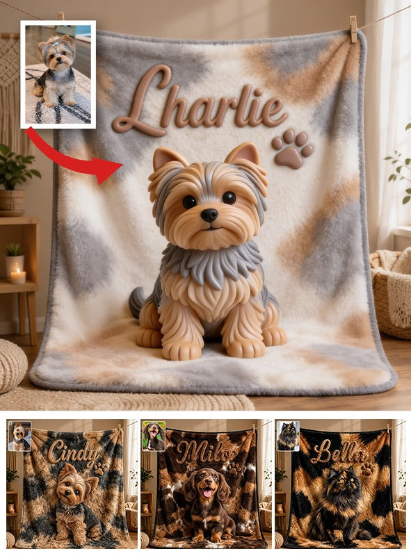 Personalized Yorkshire Terrier Pet Blanket Soft Dog Lover Gift