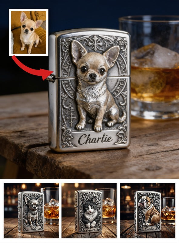 Personalized Fawn White Chihuahua Lighter Pet Owner Keepsake Gift
