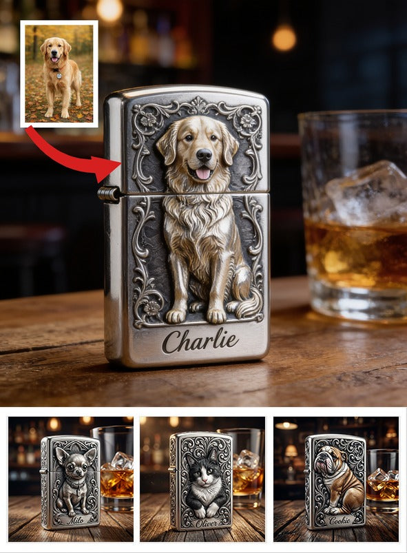 Personalized Adult Golden Retriever Lighter Custom Pet Gift