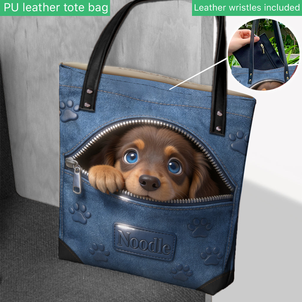 Personalized Tricolor Adult Beagle Tote Bag Dog Lover Gift