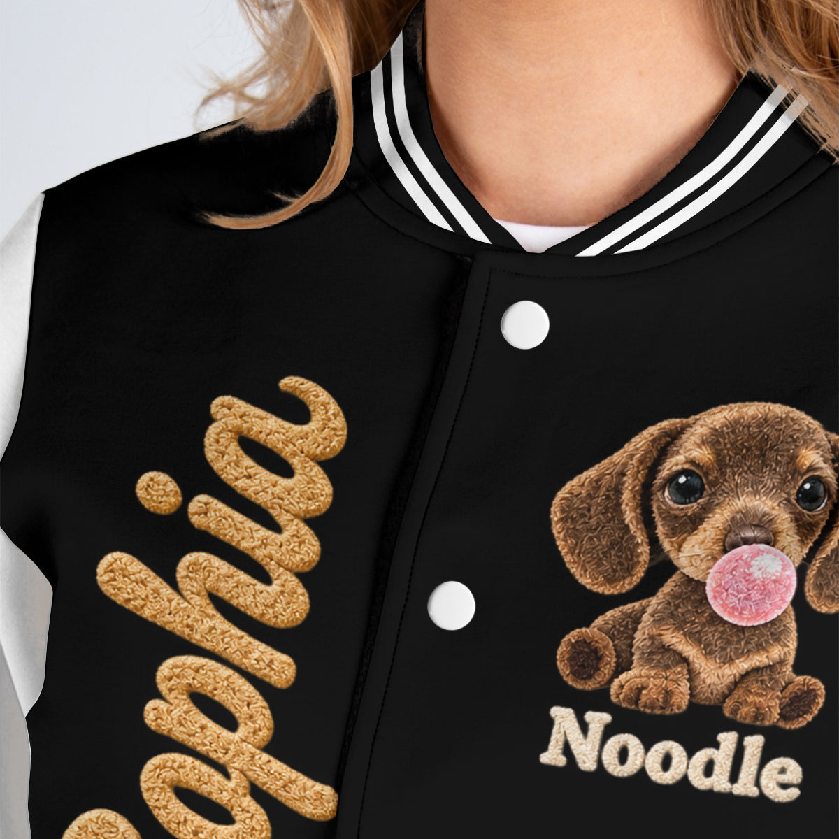 Personalized Fawn Pug Varsity Jacket Dog Owner Streetwear Gift