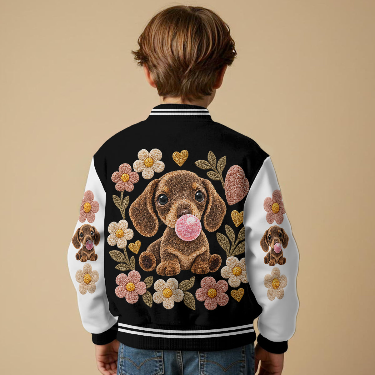 Personalized Adult Golden Retriever Varsity Jacket Custom Dog Lover Outerwear