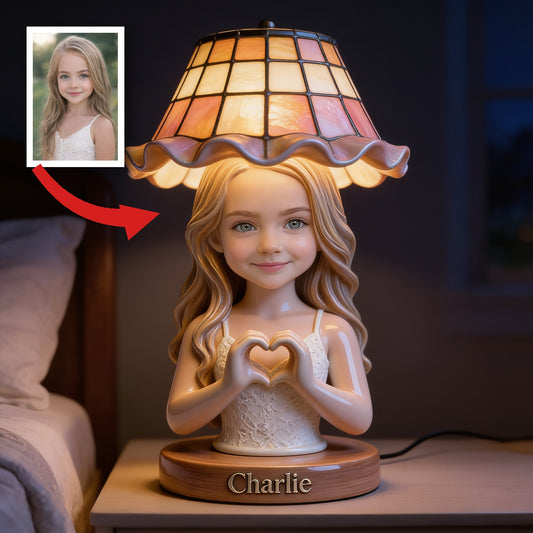 Personalized Little Girl Acrylic LED Night Light, Gift for Daughter Granddaughter Niece
