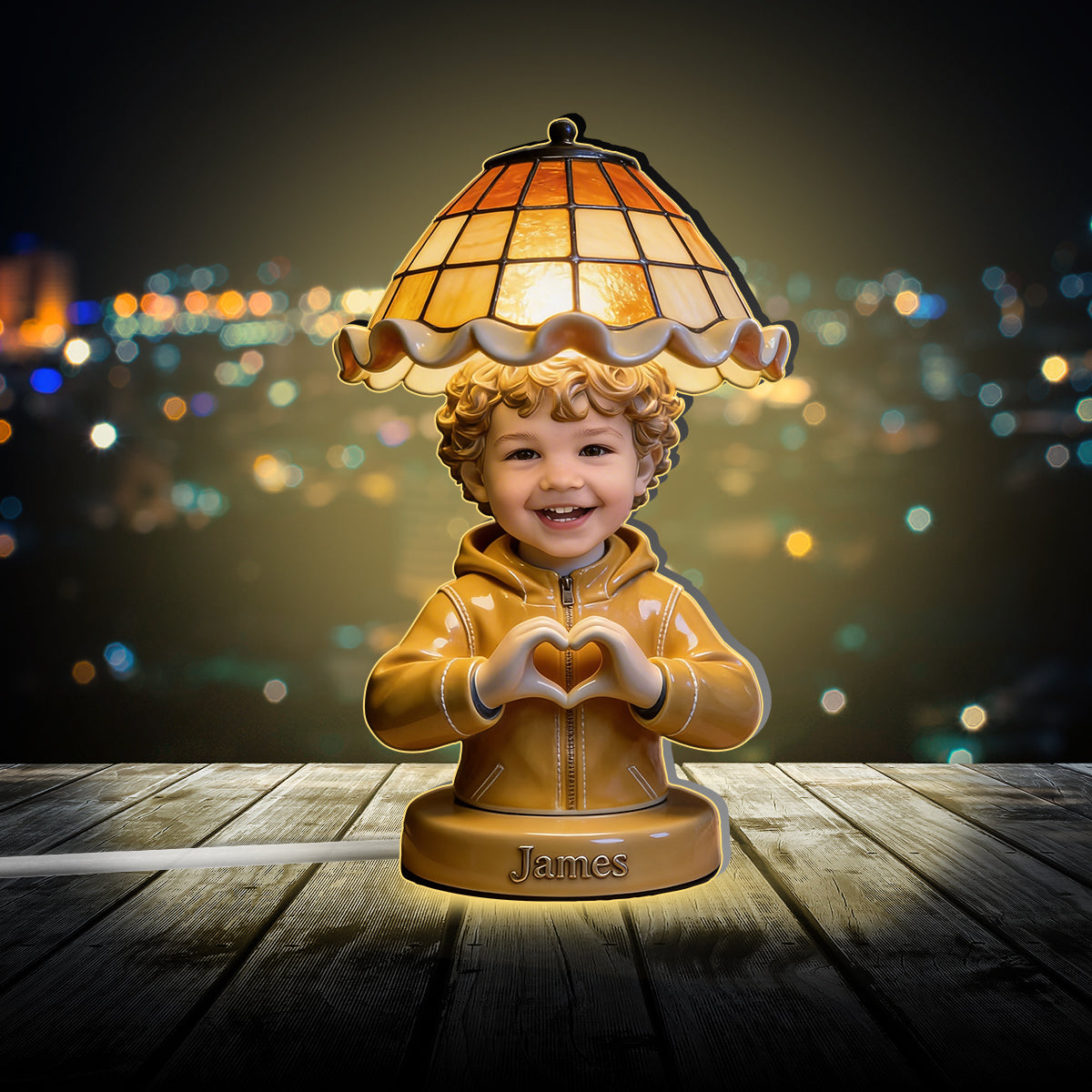 Personalized Little Boy Acrylic LED Night Light Custom Bedroom Gift for Son Grandson