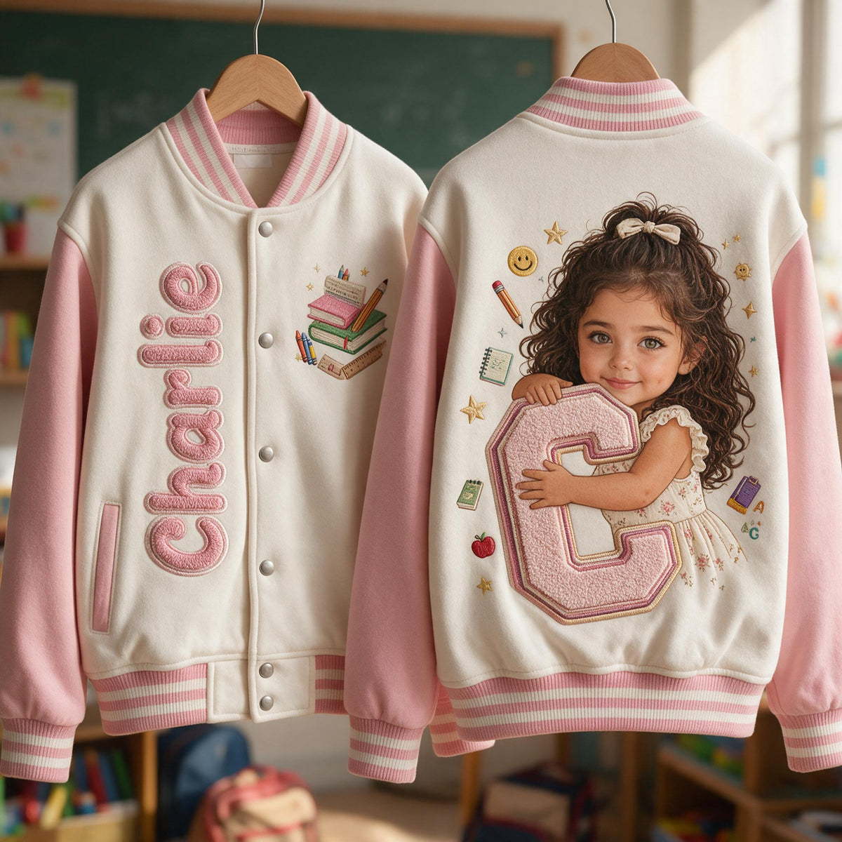 Veste Varsity Personnalisée pour Petite Fille Latina - Cadeau Unique