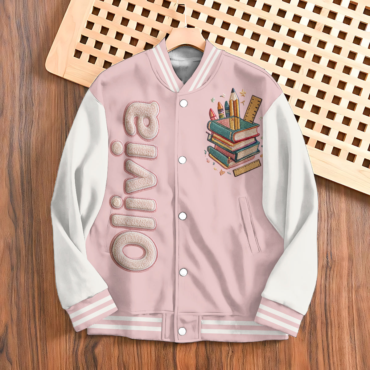 Personalized Black Little Boy Custom Alphabet Varsity Jacket, Kid Gift for Son Grandson