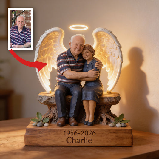 Personalized 1956-2026 Older Man Memorial Acrylic LED Night Light