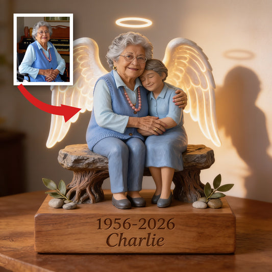 Personalized Older Latina Woman 1956-2026 Memorial Acrylic LED Night Light