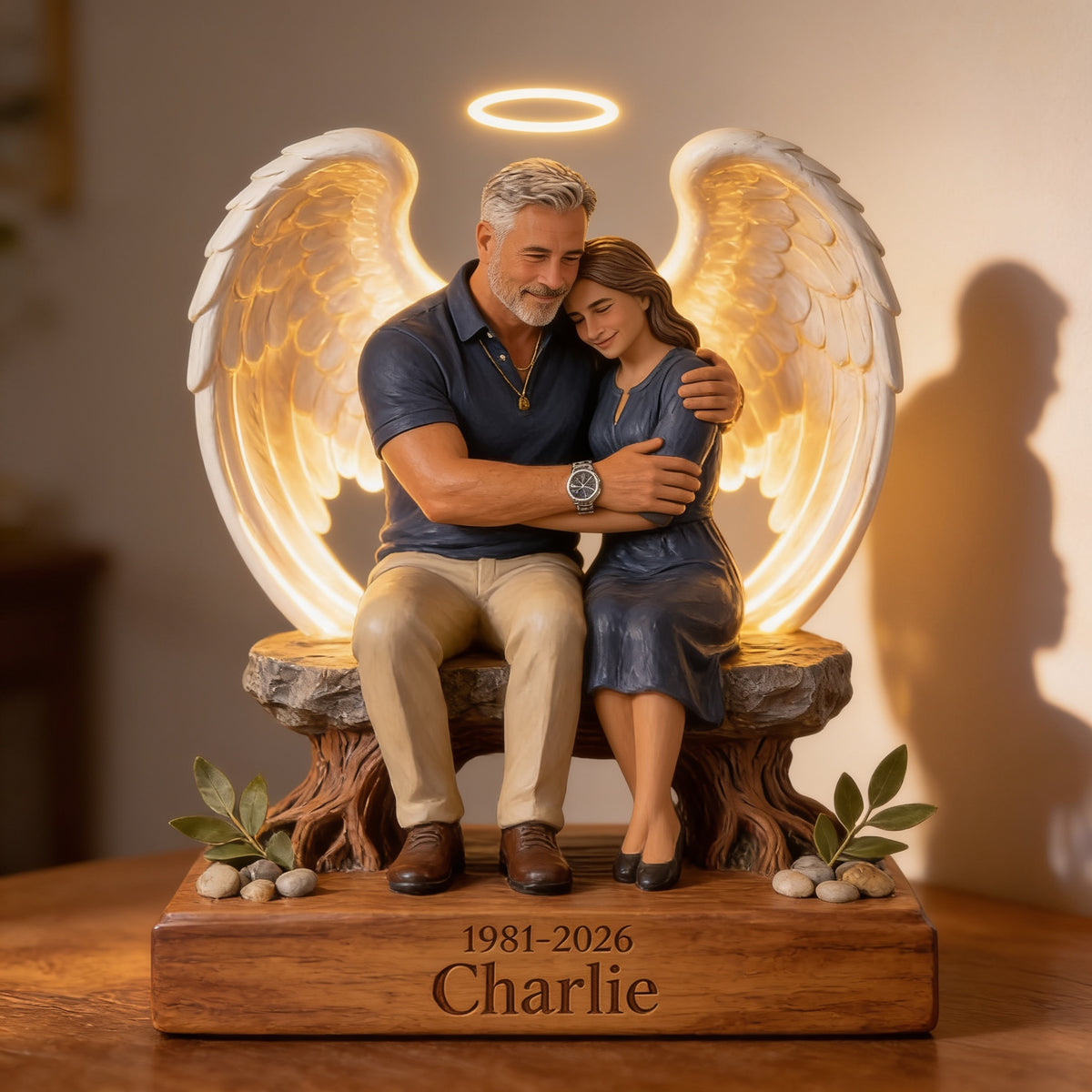 Personalized Memorial Middle-Aged Man Acrylic LED Night Light