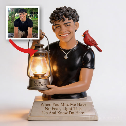 Personalized Latino Man Memorial Acrylic LED Night Light