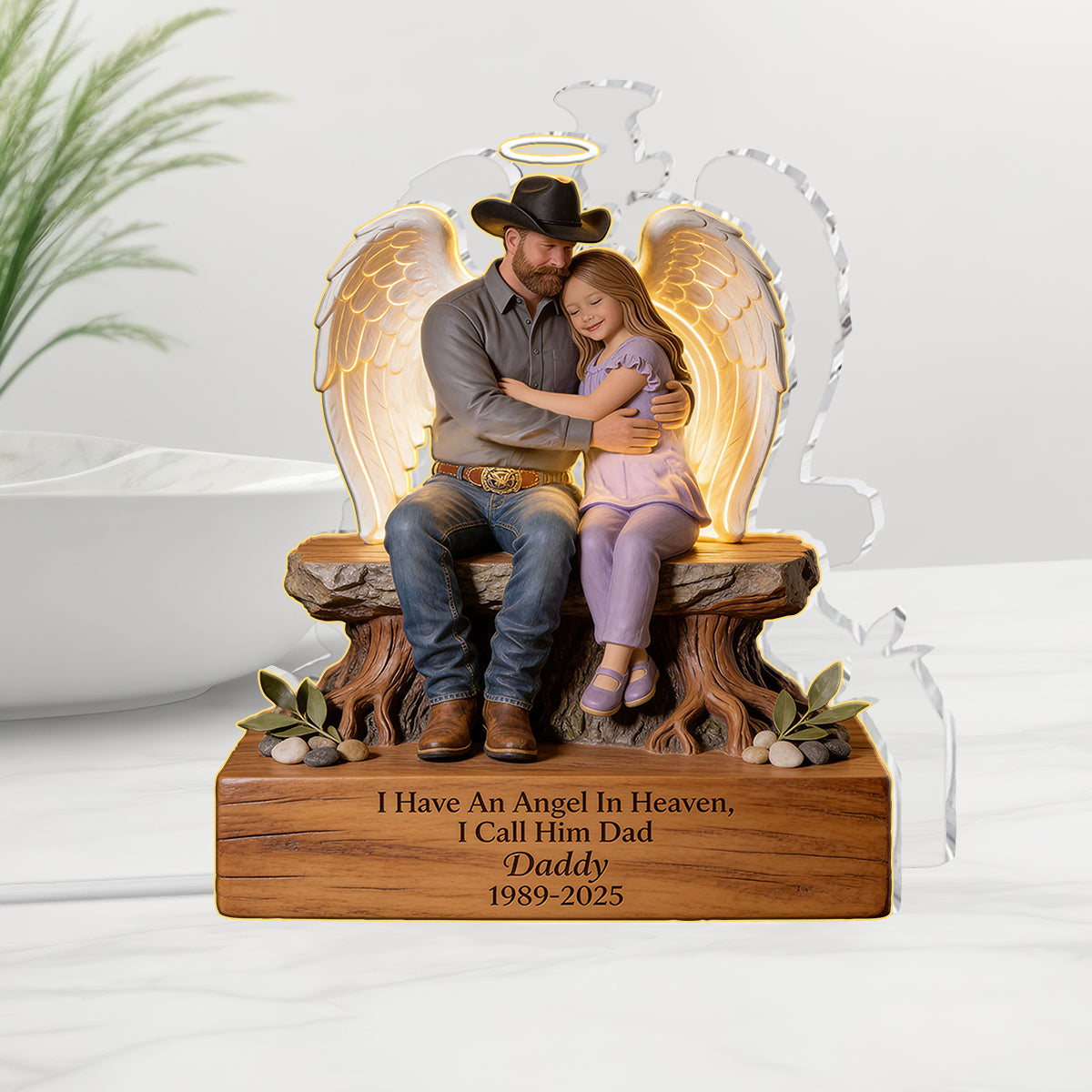 Personalized 2001-2026 Woman Memorial Acrylic LED Night Light