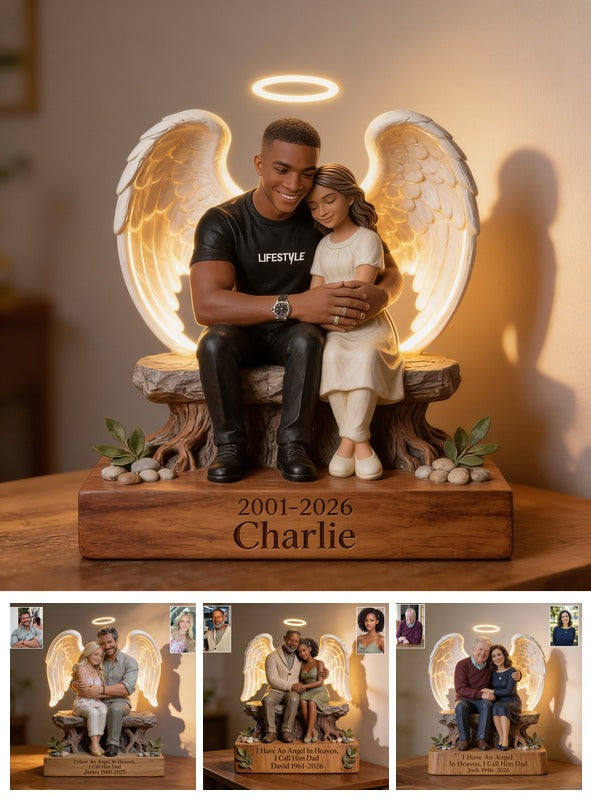 Personalized Memorial Black Man 2001-2026 Acrylic LED Night Light