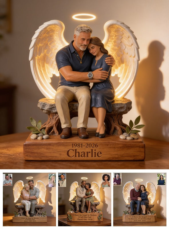 Personalized Memorial Middle-Aged Man Acrylic LED Night Light