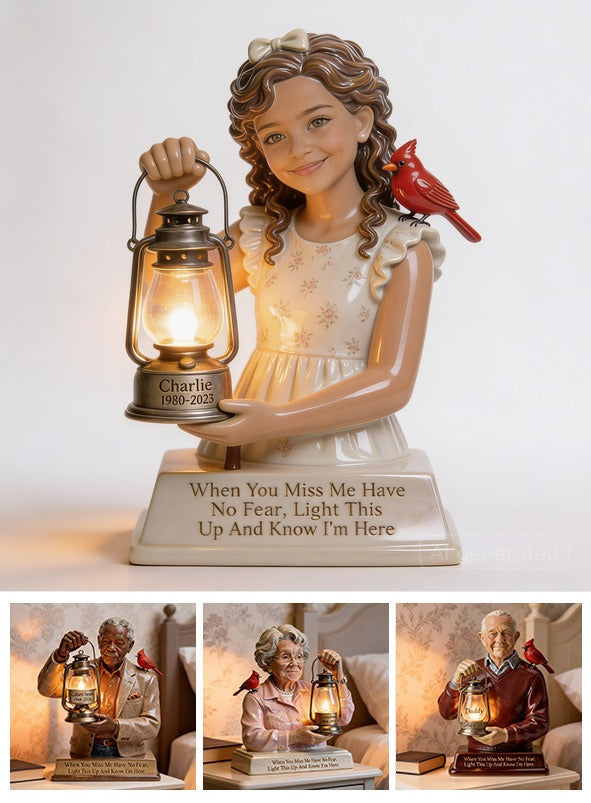 Personalized Latina Little Girl Memorial Acrylic LED Night Light Remembrance Gift