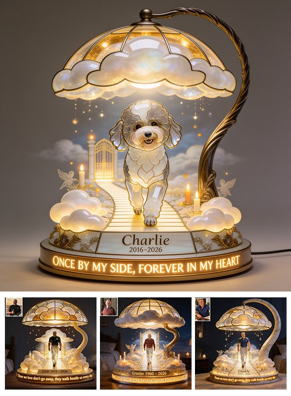 Personalized Memorial Adult Poodle 2016-2026 Acrylic LED Night Light Pet Loss Keepsake