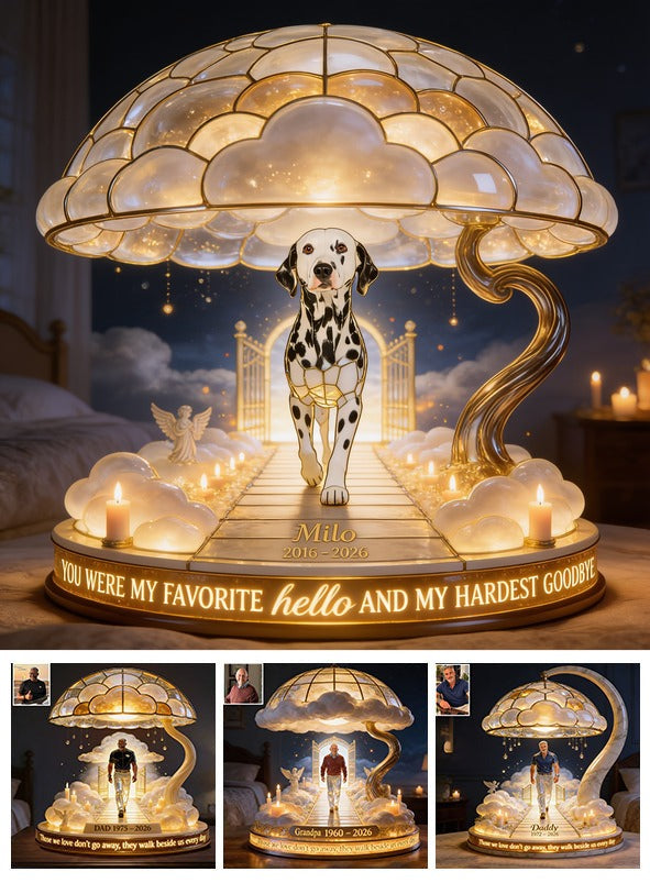 Custom Photo Adult Dalmatian Memorial Acrylic LED Night Light Pet Loss Keepsake