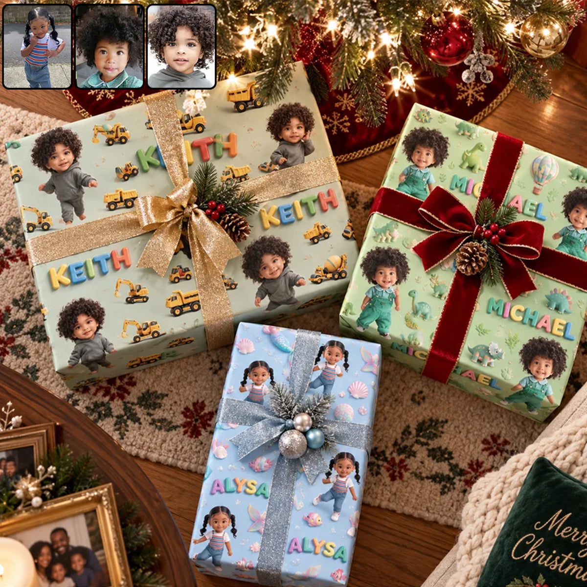 Personalized 45th Birthday Middle-Aged Latina Woman Wrapping Paper