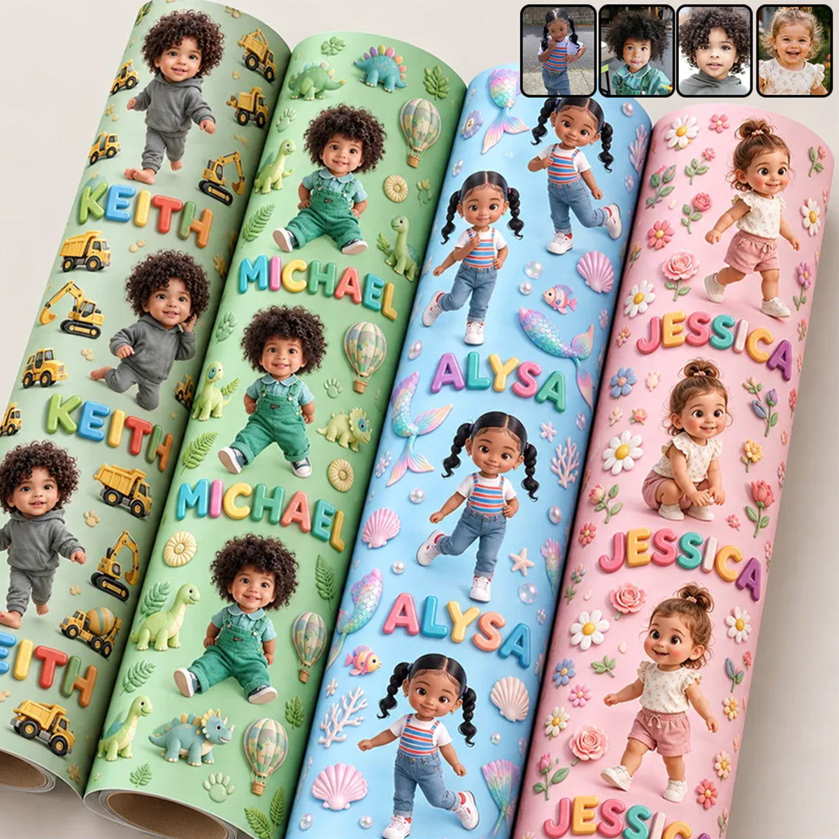 Personalized 45th Birthday Middle-Aged Black Woman Wrapping Paper