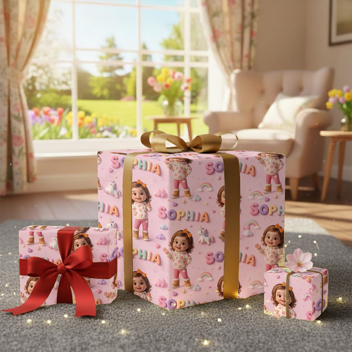 Personalized 45th Birthday Middle-Aged Woman Wrapping Paper Gift for Mom Wife
