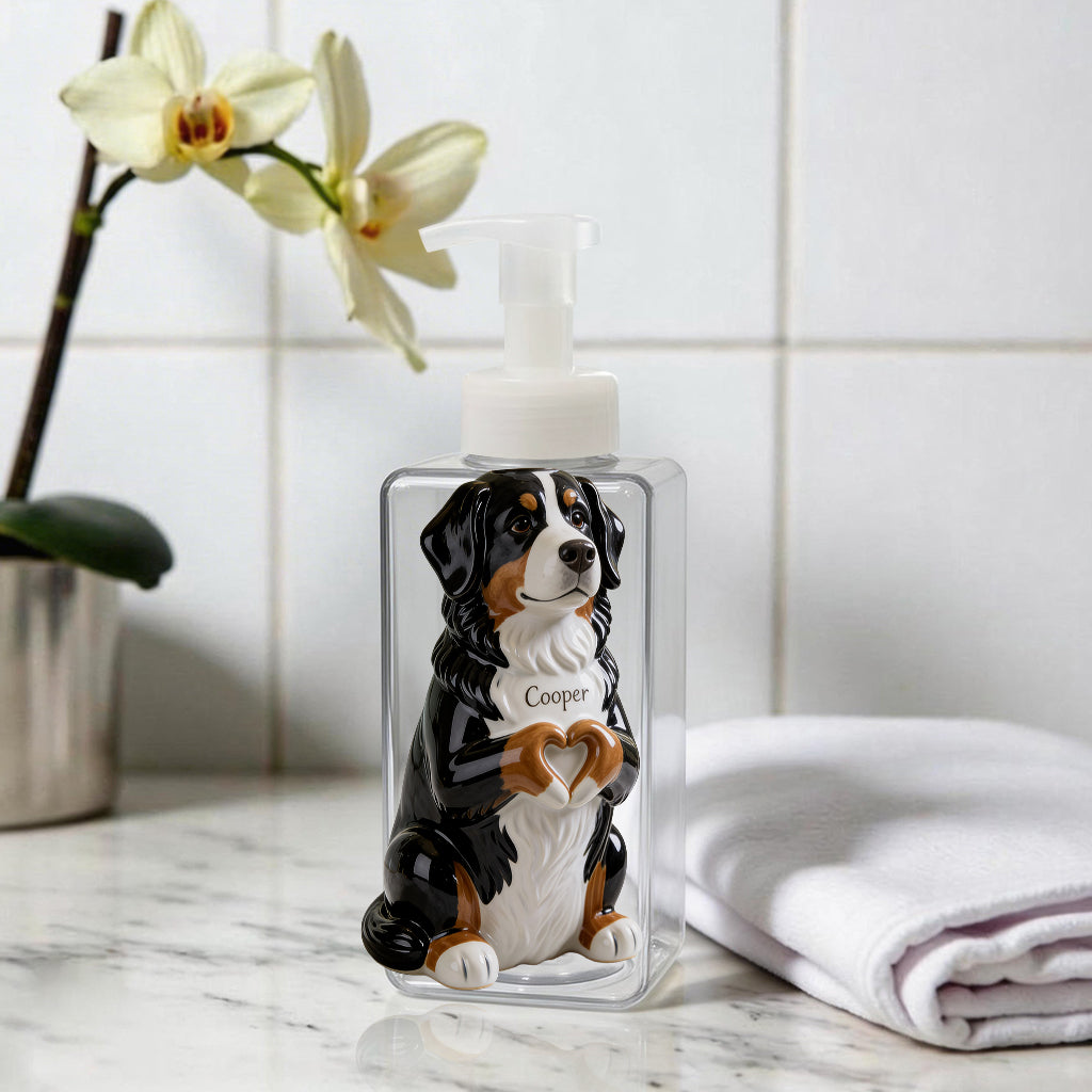 Personalized Tan and White Adult Shiba Inu Soap Dispenser Dog Lover Gift