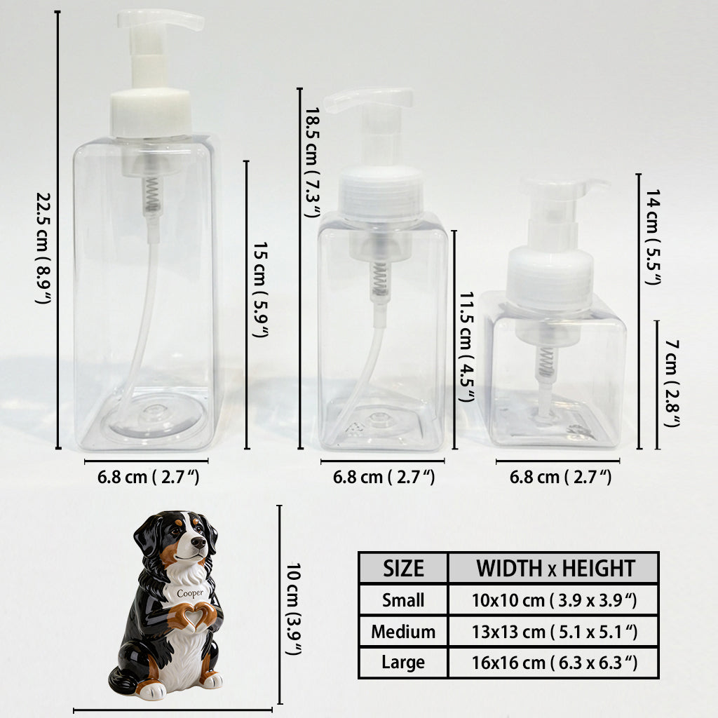 Personalized Fawn Pug Soap Dispenser Cute Dog Bathroom Decor Pet Lover Gift
