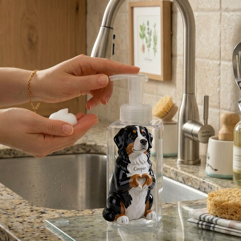 Personalized Tan and White Adult Shiba Inu Soap Dispenser Dog Lover Gift
