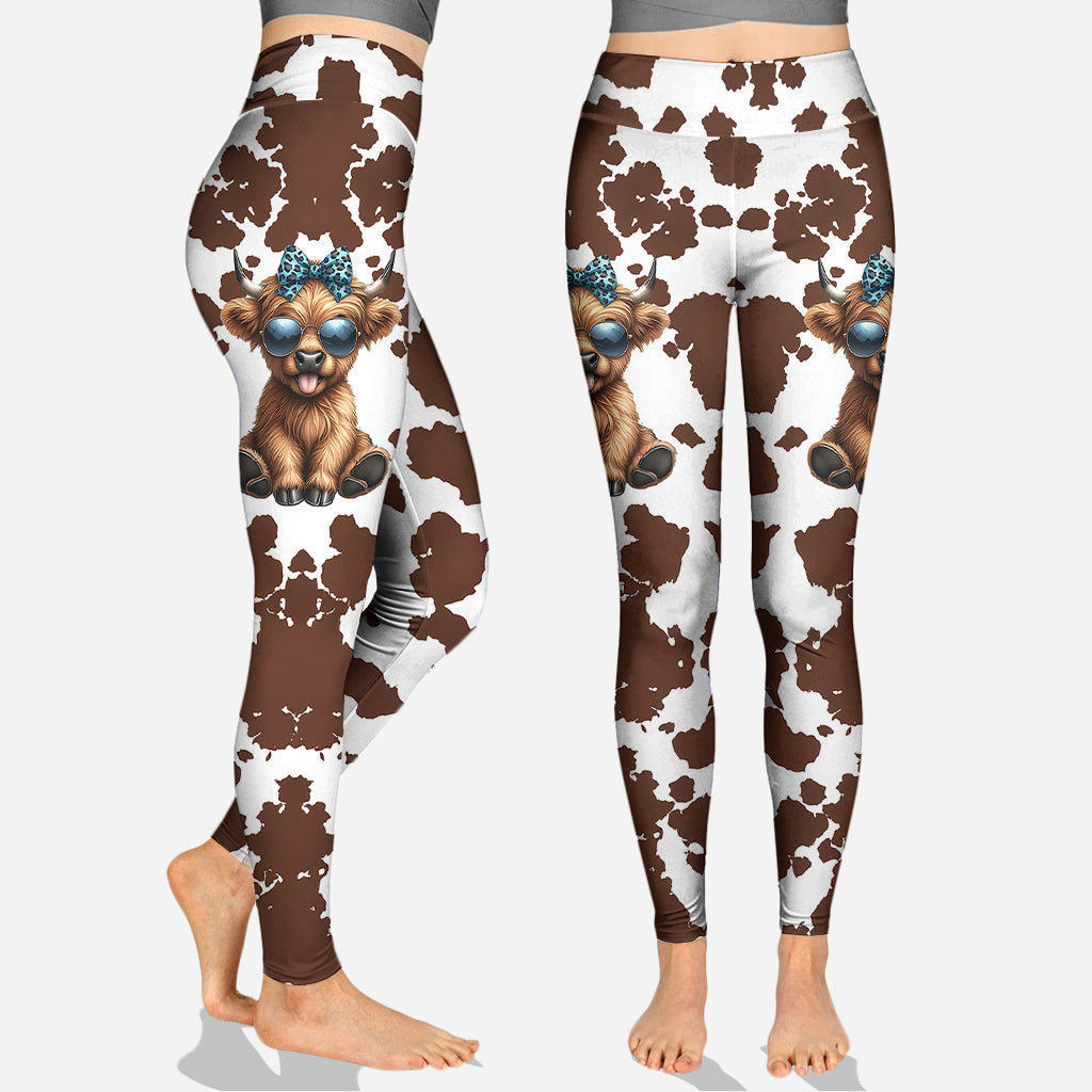 Pierre Feuille Ciseaux - Sweat à capuche et legging personnalisés vache des Highlands